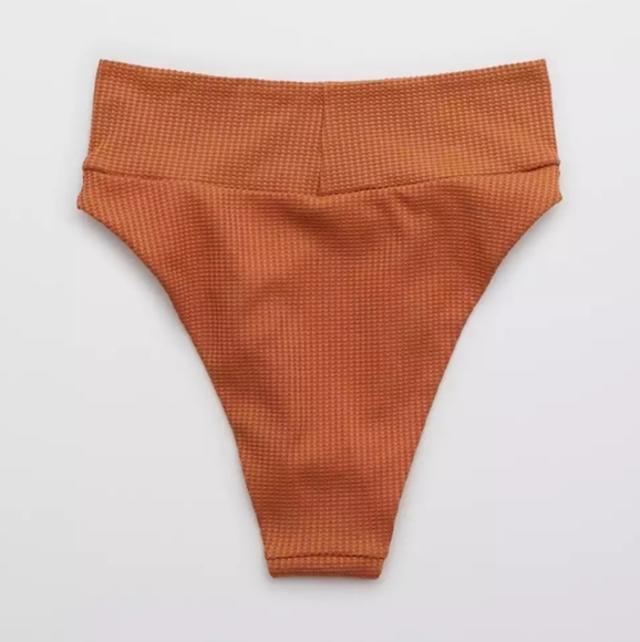 Sold 🆕️ NWT Aerie Waffle High Cut Cheeky Bikini Bottom - Picture 4 of 8